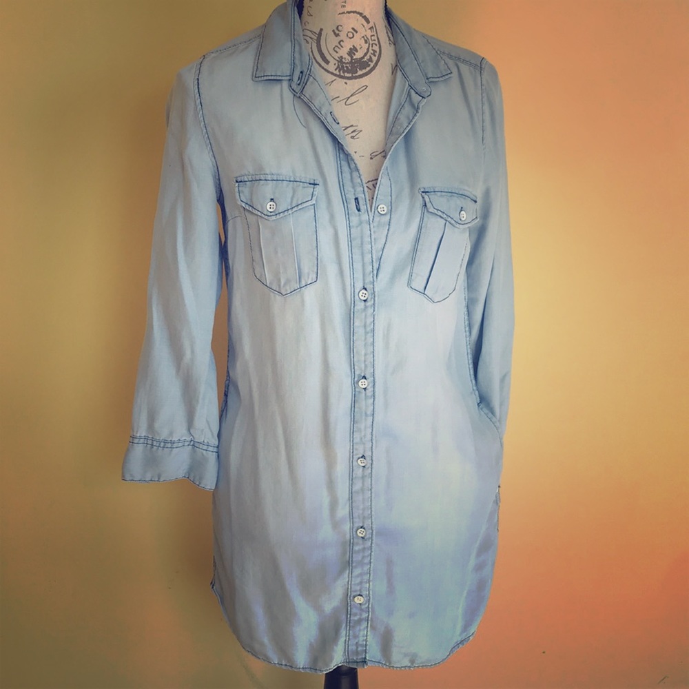 Denim light blue dress